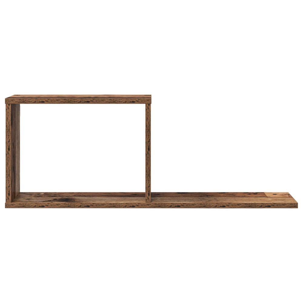 Produktbild för Flytande hyllor Gammalt trä 80 x 15 x 30 cm Konstruerat trä