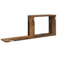 Produktbild för Flytande hyllor Gammalt trä 80 x 15 x 30 cm Konstruerat trä