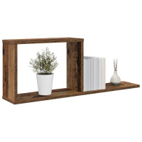 Produktbild för Flytande hyllor 2 pcs Gammalt trä 80 x 15 x 30 cm