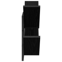 Produktbild för Väggflytande Hylla Svart ek 43 x 15 x 47 cm Konstruerat trä
