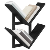 Produktbild för Väggflytande Hylla 2 pcs Svart ek 43 x 15 x 47 cm