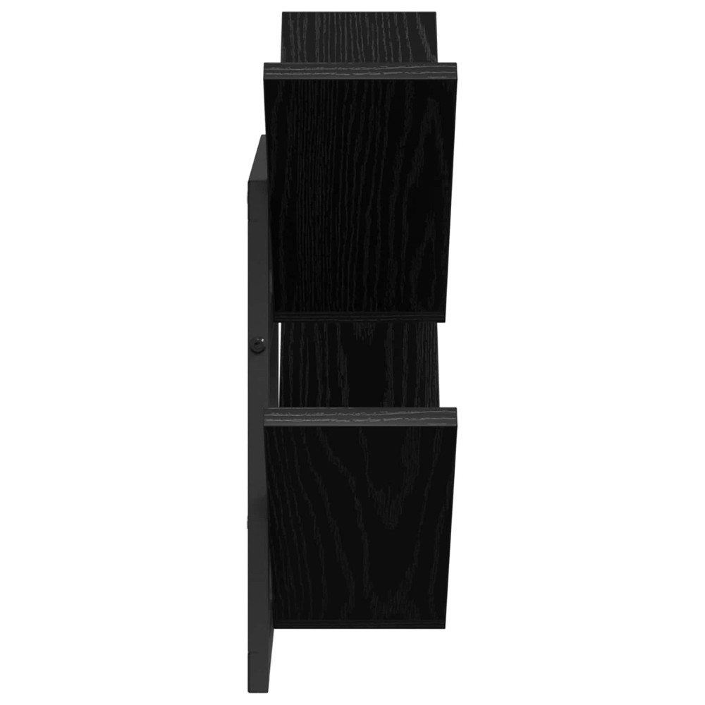 Produktbild för Väggflytande Hylla 2 pcs Svart ek 43 x 15 x 47 cm