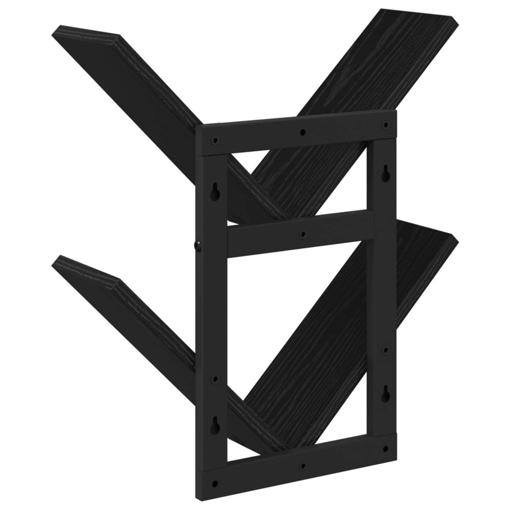 Produktbild för Väggflytande Hylla 2 pcs Svart ek 43 x 15 x 47 cm