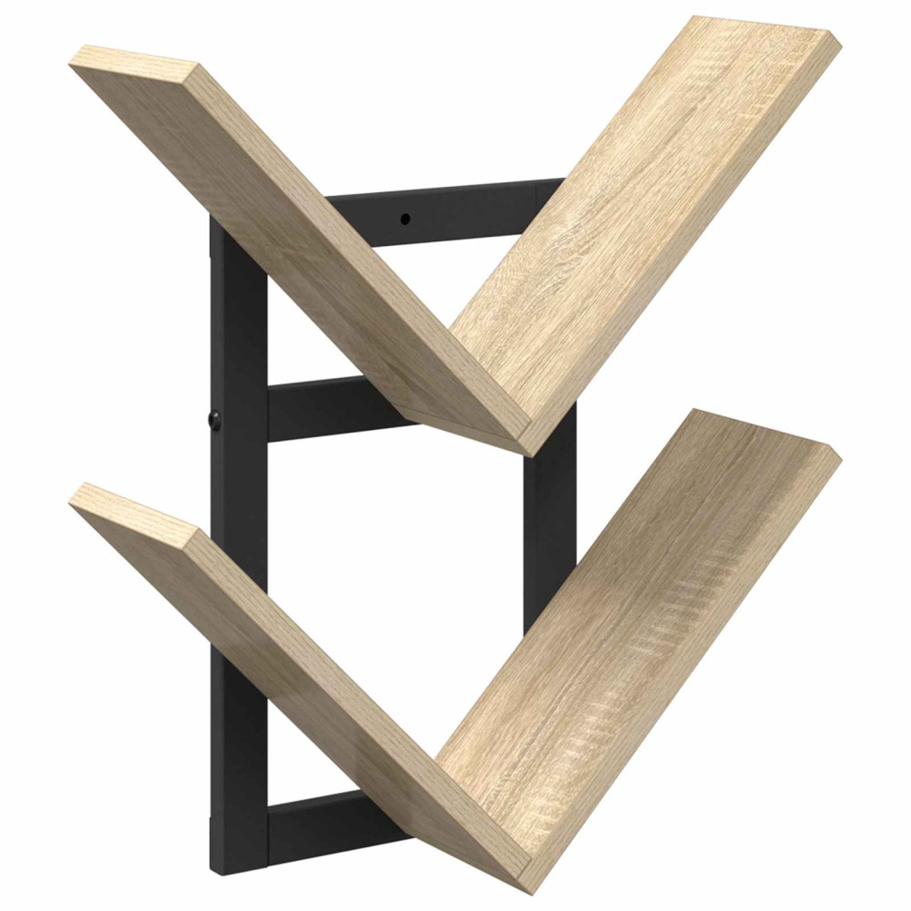 Produktbild för Väggflytande Hylla Sonoma-ek 43 x 15 x 47 cm Konstruerat trä