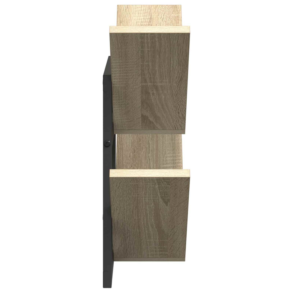 Produktbild för Väggflytande Hylla 2 pcs Sonoma-ek 43 x 15 x 47 cm