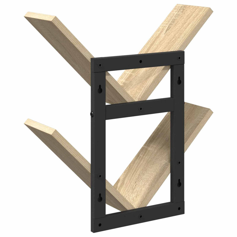 Produktbild för Väggflytande Hylla 2 pcs Sonoma-ek 43 x 15 x 47 cm