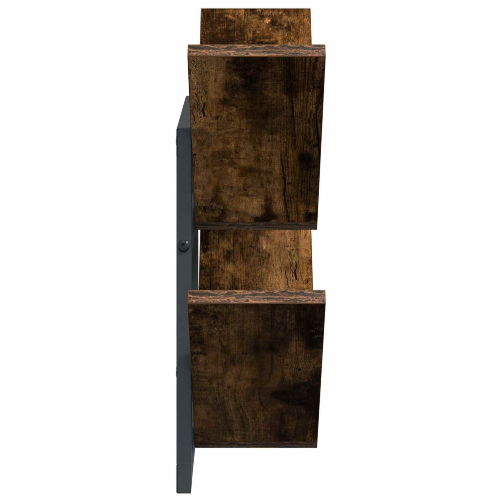 Produktbild för Väggflytande Hylla Rökt ek 43 x 15 x 47 cm Konstruerat trä