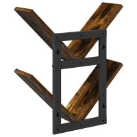 Produktbild för Väggflytande Hylla Rökt ek 43 x 15 x 47 cm Konstruerat trä