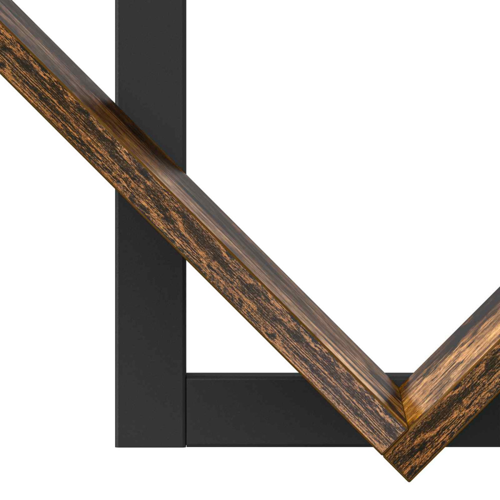 Produktbild för Väggflytande Hylla 2 pcs Rökt ek 43 x 15 x 47 cm