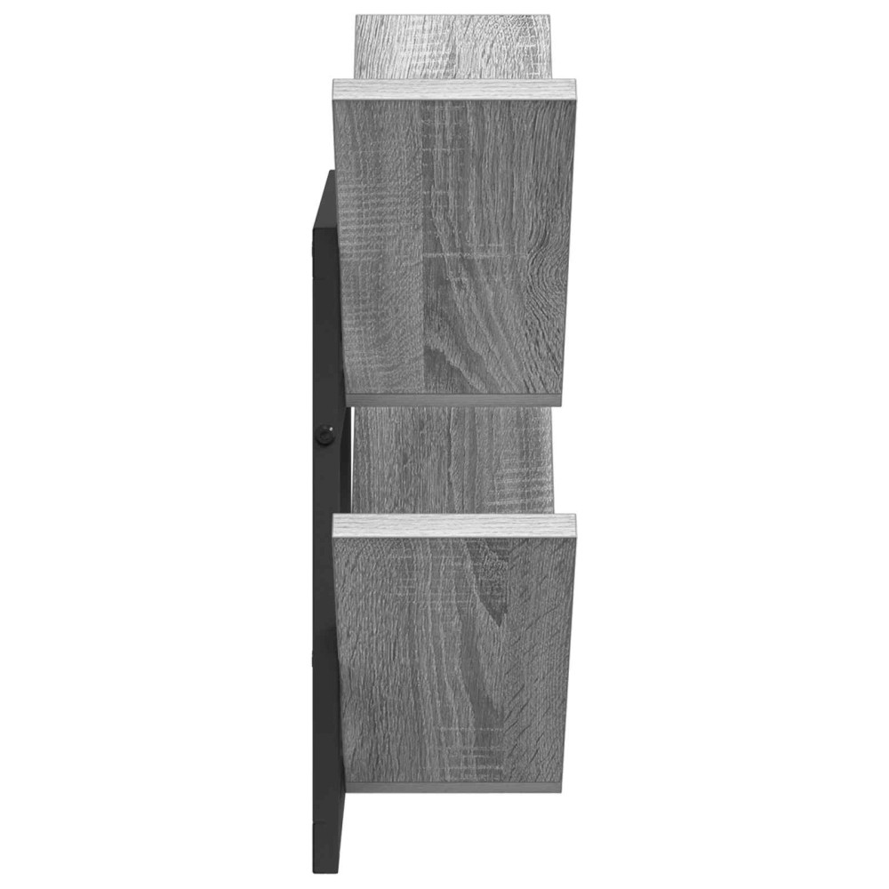 Produktbild för Väggflytande Hylla 2 pcs Grå Sonoma 43 x 15 x 47 cm