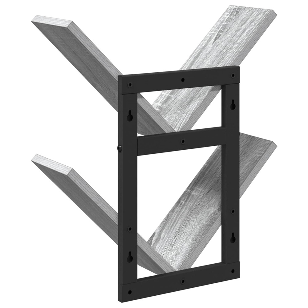 Produktbild för Väggflytande Hylla 2 pcs Grå Sonoma 43 x 15 x 47 cm