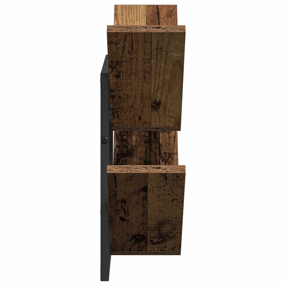 Produktbild för Väggflytande Hylla 2 pcs Gammalt trä 43 x 15 x 47 cm