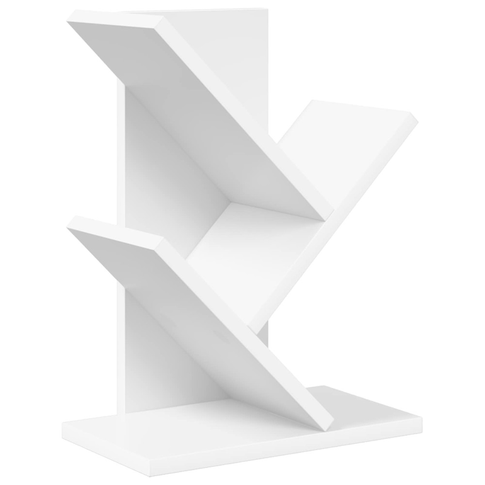 Produktbild för Trä Bokhylla 3-Tier 30 x 18 x 40 cm Konstruerat trä Vit