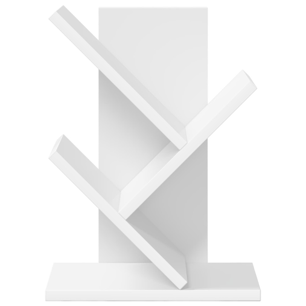 Produktbild för Trä Bokhylla 3-Tier 30 x 18 x 40 cm Konstruerat trä Vit