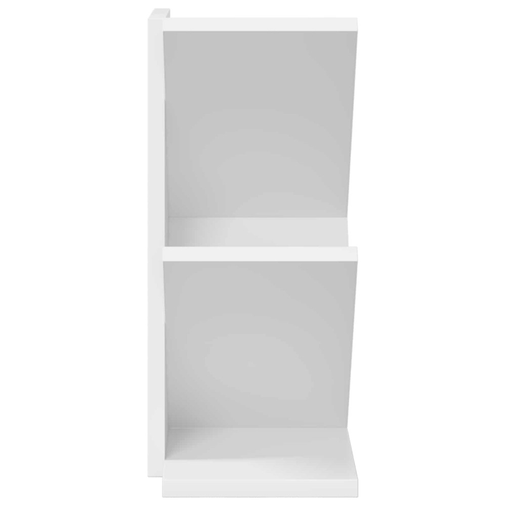 Produktbild för Trä Bokhylla 3-Tier 30 x 18 x 40 cm Konstruerat trä Vit
