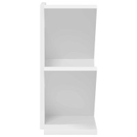 Produktbild för Trä Bokhylla 3-Tier 30 x 18 x 40 cm Konstruerat trä Vit