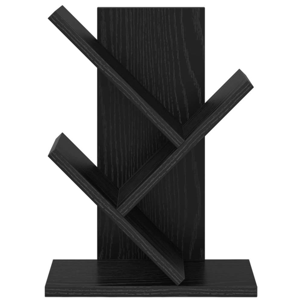 Produktbild för Trä Bokhylla 3-Tier 30 x 18 x 40 cm Konstruerat trä Svart ek