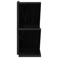 Produktbild för Trä Bokhylla 3-Tier 30 x 18 x 40 cm Konstruerat trä Svart ek