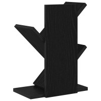 Produktbild för Trä Bokhylla 3-Tier 30 x 18 x 40 cm Konstruerat trä Svart ek