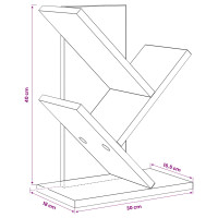 Produktbild för Trä Bokhylla 3-Tier 30 x 18 x 40 cm Konstruerat trä Svart ek