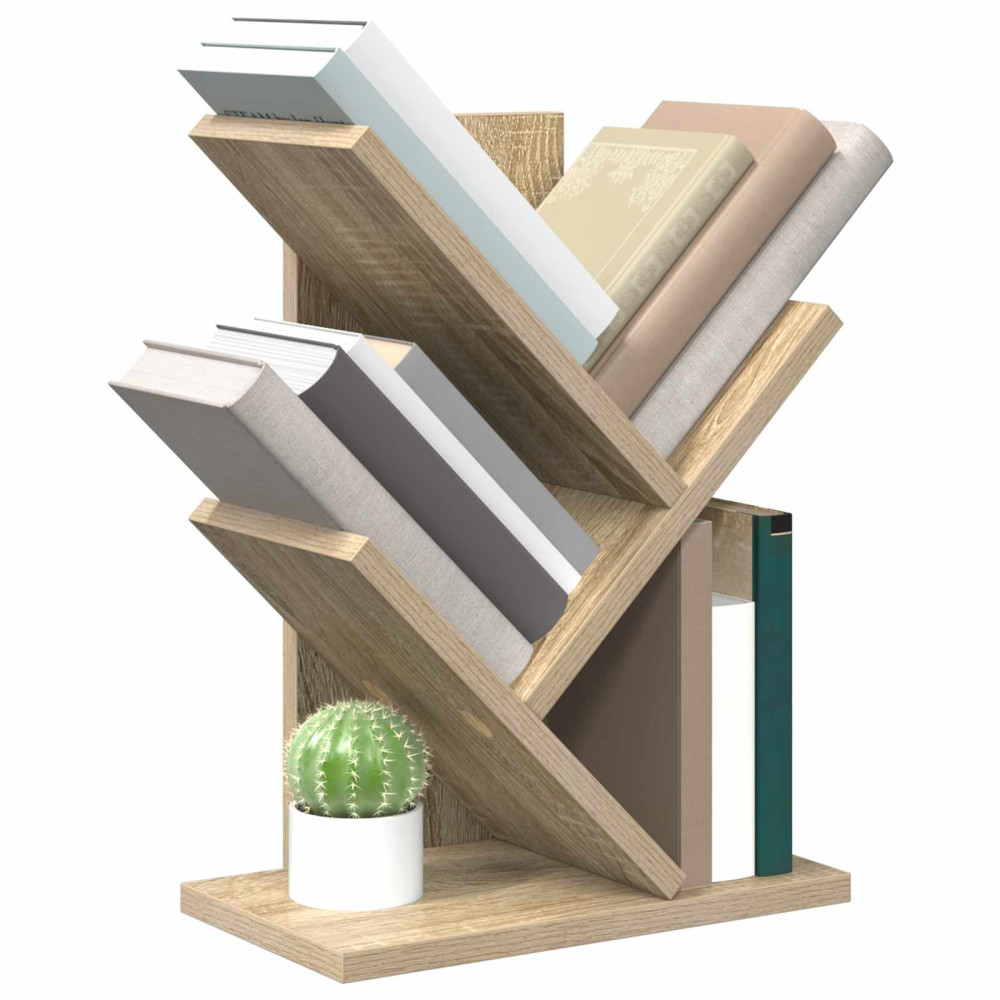 Produktbild för Trä Bokhylla 3-Tier 30 x 18 x 40 cm Konstruerat trä Sonoma-ek