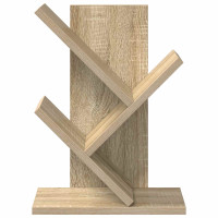 Produktbild för Trä Bokhylla 3-Tier 30 x 18 x 40 cm Konstruerat trä Sonoma-ek