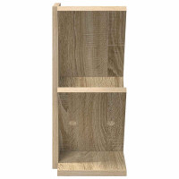 Produktbild för Trä Bokhylla 3-Tier 30 x 18 x 40 cm Konstruerat trä Sonoma-ek