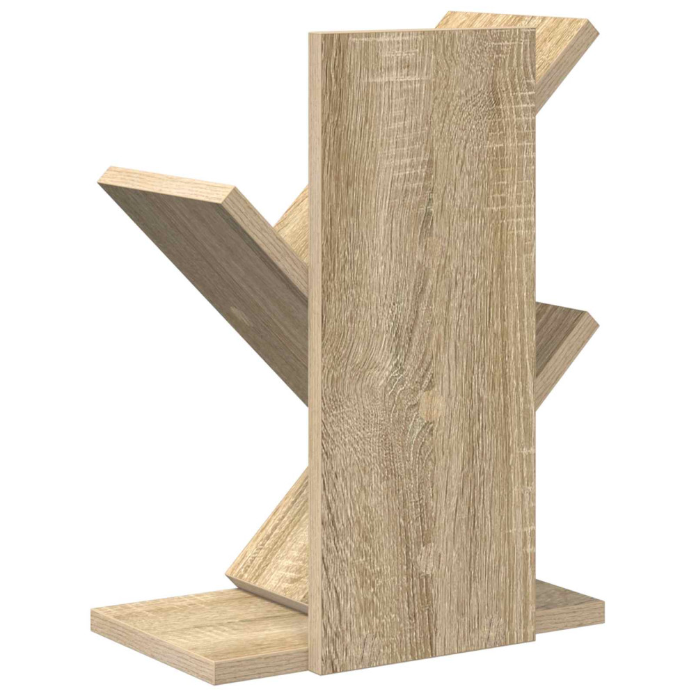 Produktbild för Trä Bokhylla 3-Tier 30 x 18 x 40 cm Konstruerat trä Sonoma-ek