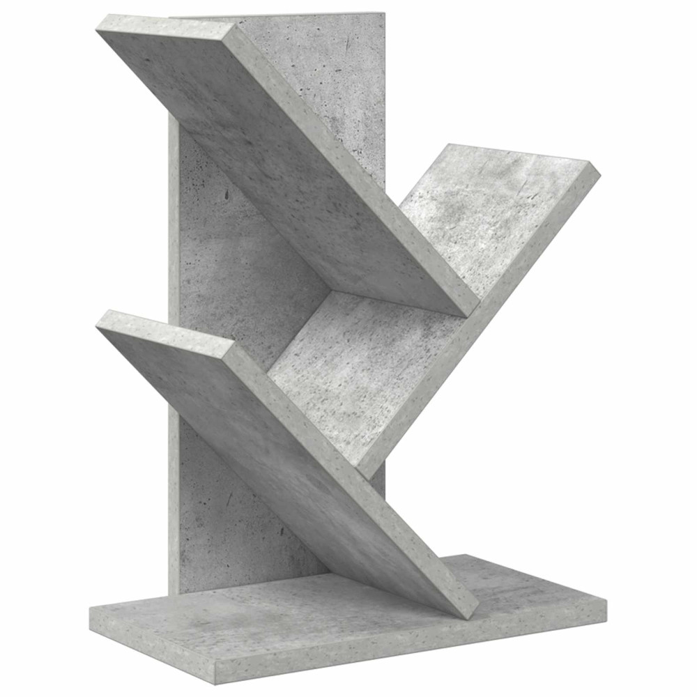 Produktbild för Trä Bokhylla 3-Tier 30 x 18 x 40 cm Konstruerat trä Betonggrå