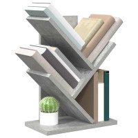 Produktbild för Trä Bokhylla 3-Tier 30 x 18 x 40 cm Konstruerat trä Betonggrå