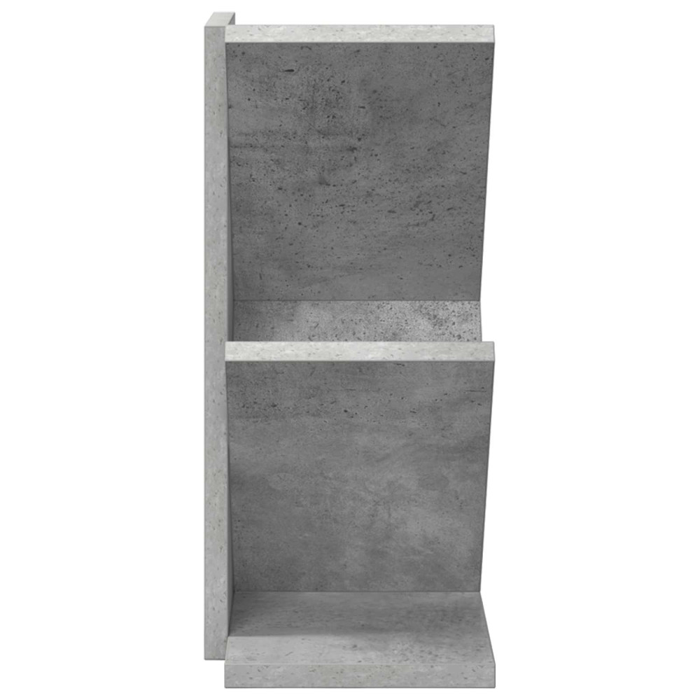 Produktbild för Trä Bokhylla 3-Tier 30 x 18 x 40 cm Konstruerat trä Betonggrå