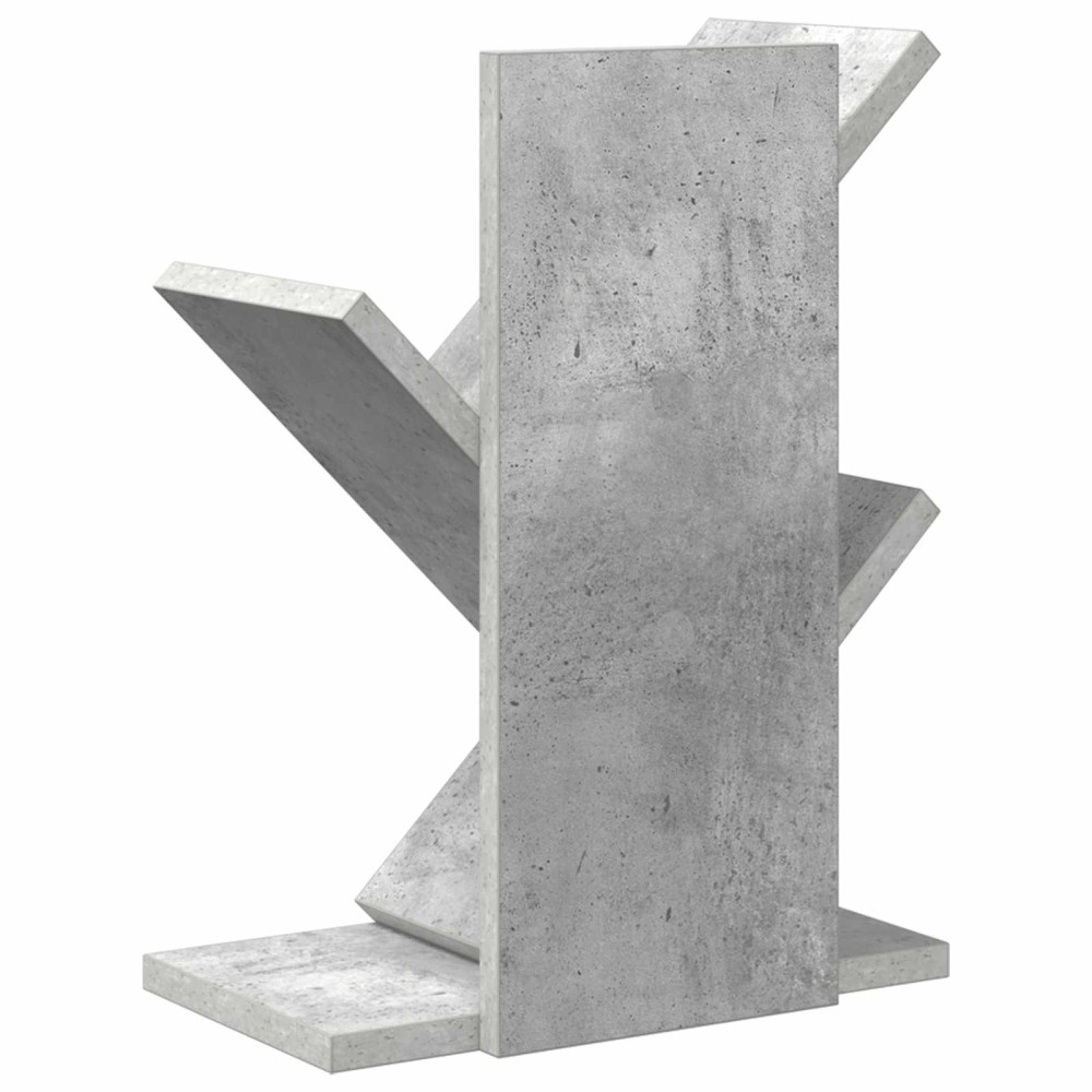 Produktbild för Trä Bokhylla 3-Tier 30 x 18 x 40 cm Konstruerat trä Betonggrå