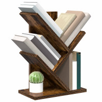 Produktbild för Trä Bokhylla 3-Tier 30 x 18 x 40 cm Konstruerat trä Rökt ek