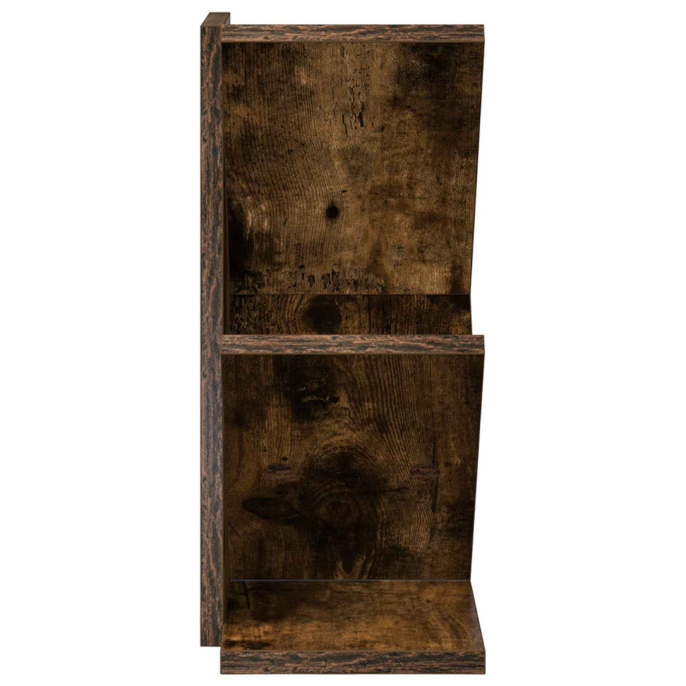 Produktbild för Trä Bokhylla 3-Tier 30 x 18 x 40 cm Konstruerat trä Rökt ek