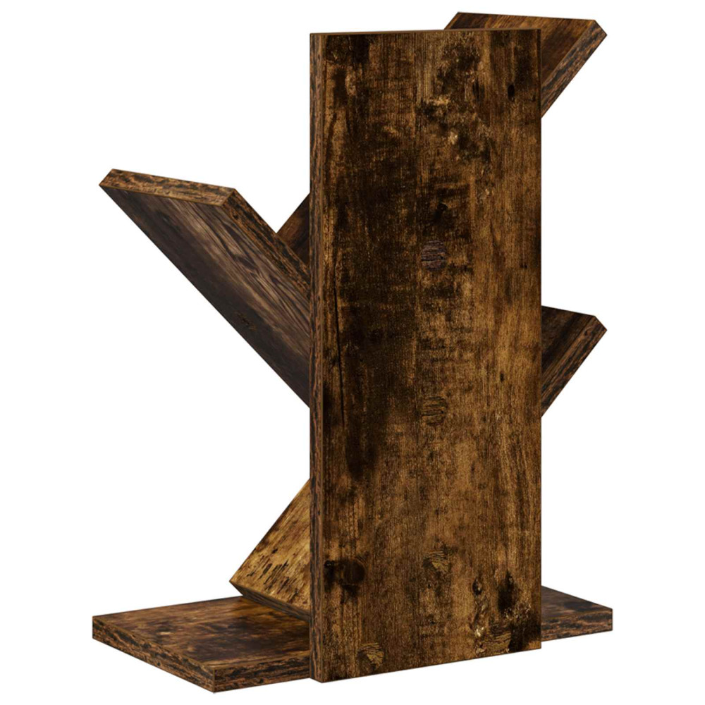 Produktbild för Trä Bokhylla 3-Tier 30 x 18 x 40 cm Konstruerat trä Rökt ek