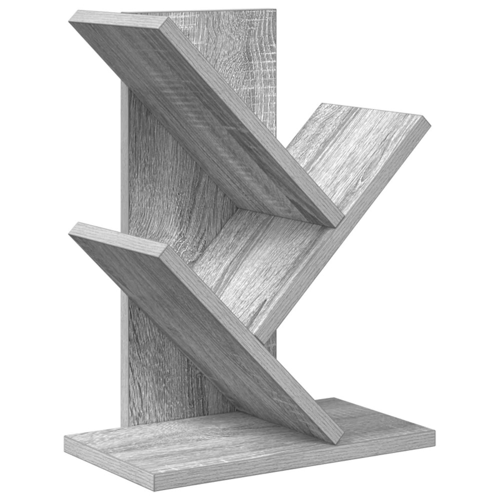 Produktbild för Trä Bokhylla 3-Tier 30 x 18 x 40 cm Konstruerat trä Grå Sonoma