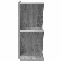 Produktbild för Trä Bokhylla 3-Tier 30 x 18 x 40 cm Konstruerat trä Grå Sonoma