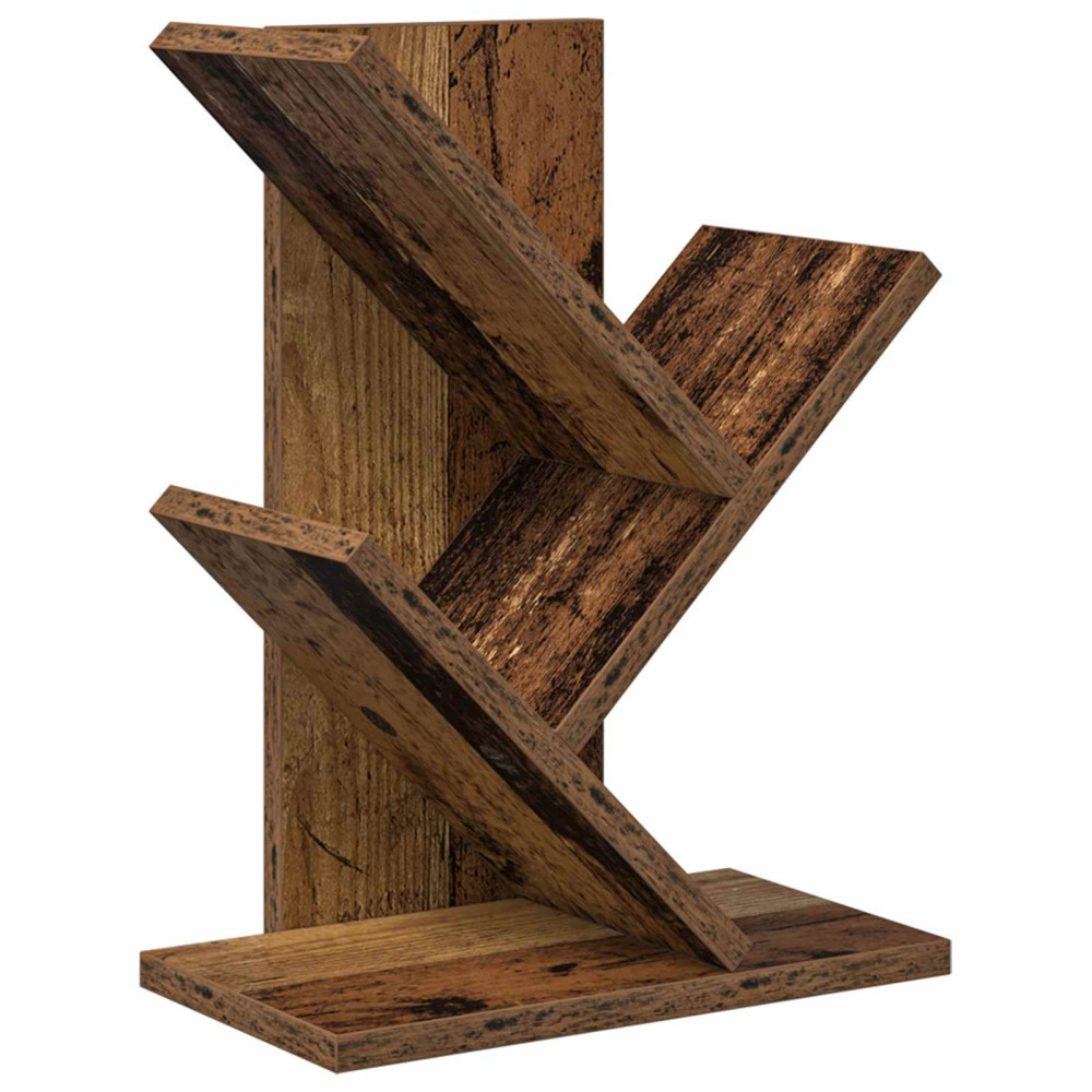 Produktbild för Trä Bokhylla 3-Tier 30 x 18 x 40 cm Konstruerat trä Gammalt trä