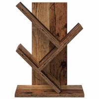 Produktbild för Trä Bokhylla 3-Tier 30 x 18 x 40 cm Konstruerat trä Gammalt trä