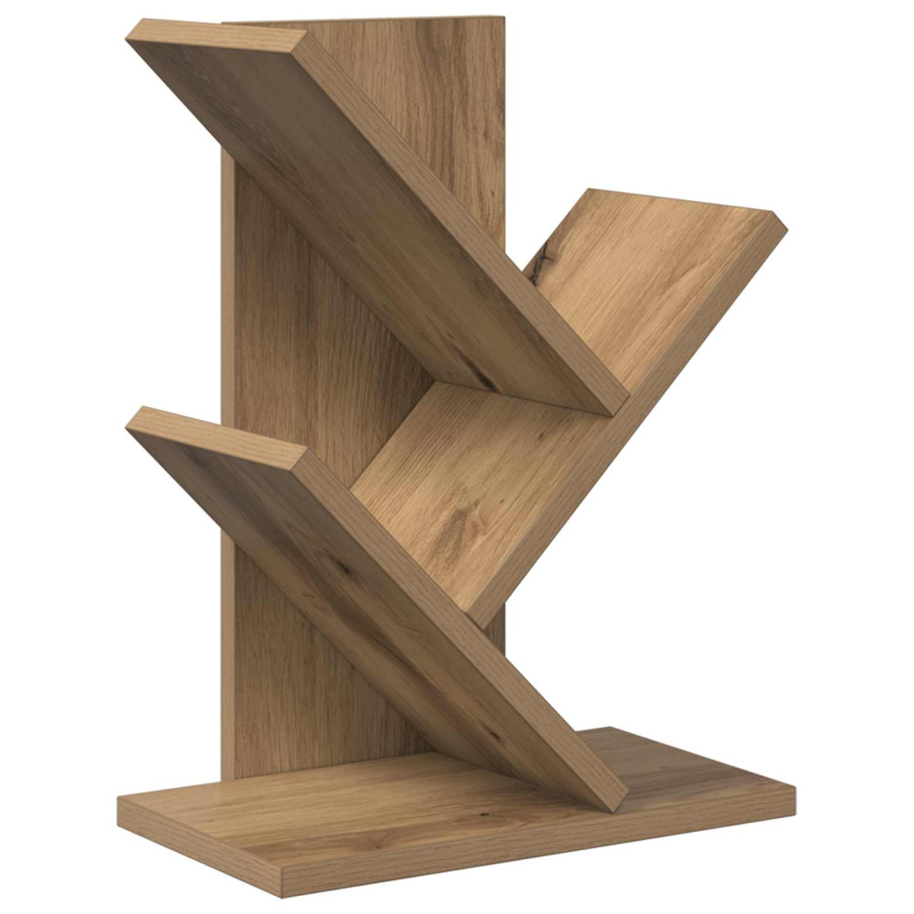Produktbild för Trä Bokhylla 3-Tier 30 x 18 x 40 cm Konstruerat trä Artisan-ek