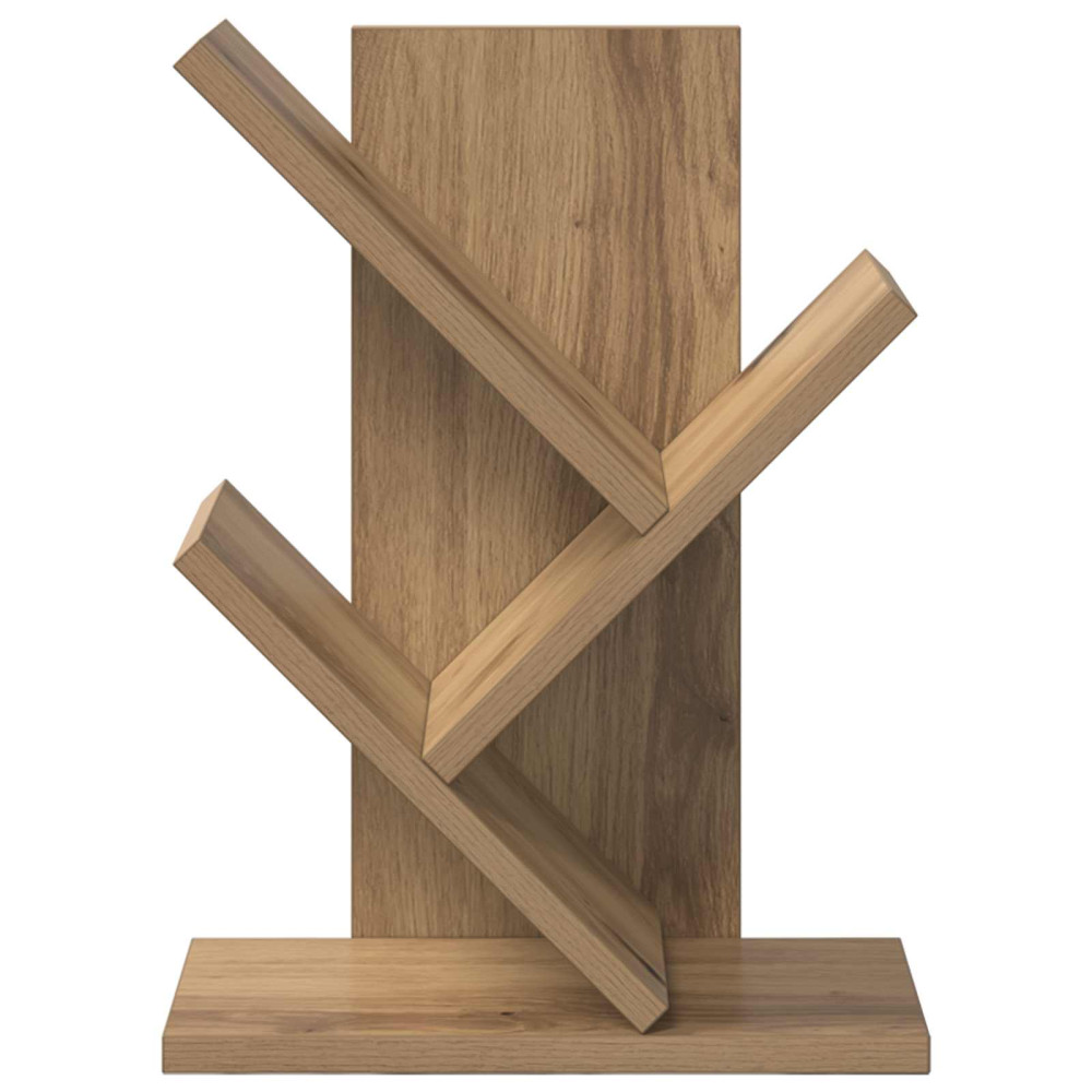 Produktbild för Trä Bokhylla 3-Tier 30 x 18 x 40 cm Konstruerat trä Artisan-ek
