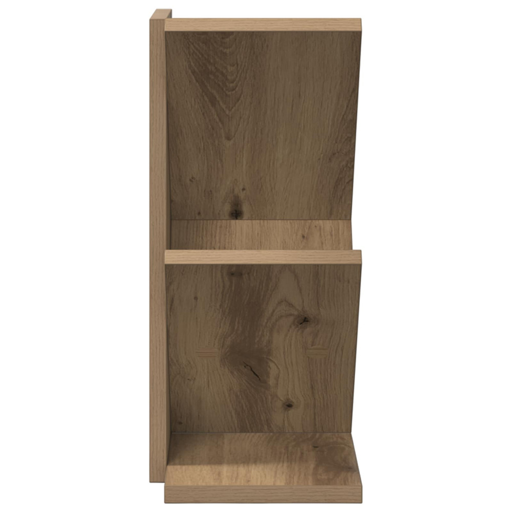 Produktbild för Trä Bokhylla 3-Tier 30 x 18 x 40 cm Konstruerat trä Artisan-ek