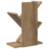 Produktbild för Trä Bokhylla 3-Tier 30 x 18 x 40 cm Konstruerat trä Artisan-ek