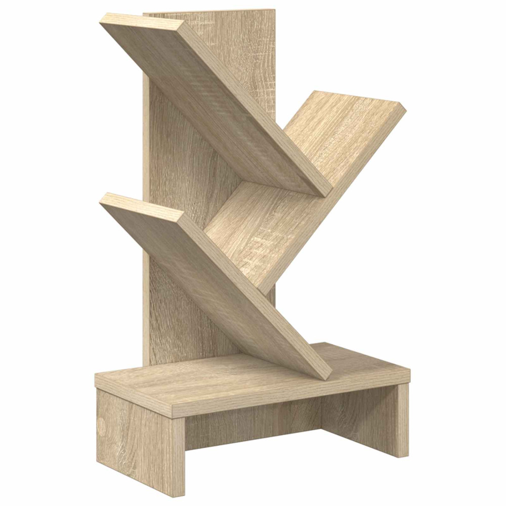 Produktbild för Trä Bokhylla 3-Tier 30 x 18 x 48 cm Konstruerat trä Sonoma-ek