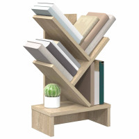 Produktbild för Trä Bokhylla 3-Tier 30 x 18 x 48 cm Konstruerat trä Sonoma-ek
