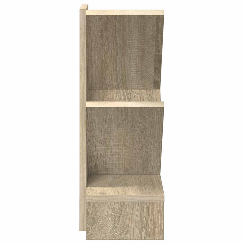 Produktbild för Trä Bokhylla 3-Tier 30 x 18 x 48 cm Konstruerat trä Sonoma-ek