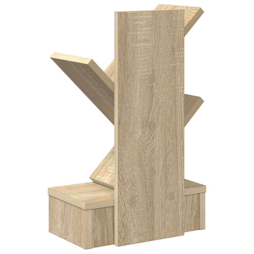 Produktbild för Trä Bokhylla 3-Tier 30 x 18 x 48 cm Konstruerat trä Sonoma-ek