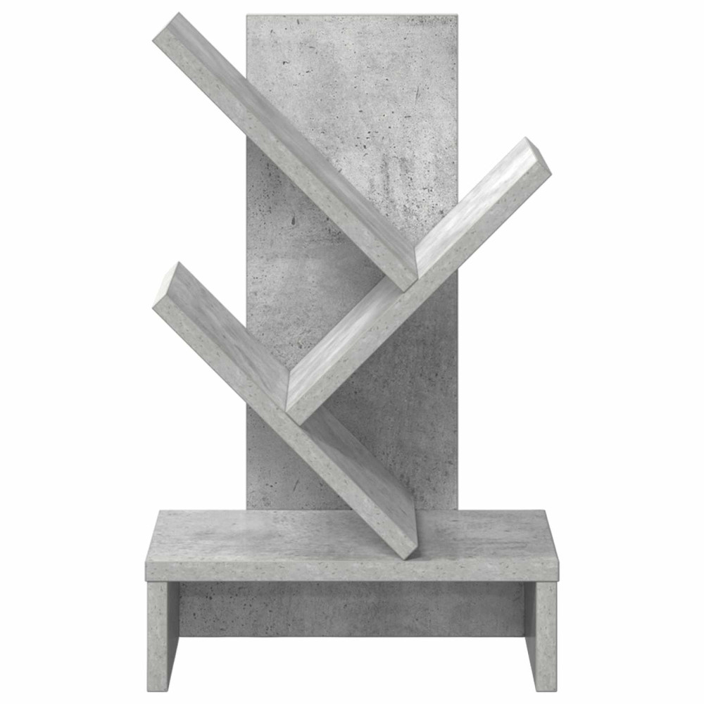 Produktbild för Trä Bokhylla 3-Tier 30 x 18 x 48 cm Konstruerat trä Betonggrå