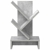 Produktbild för Trä Bokhylla 3-Tier 30 x 18 x 48 cm Konstruerat trä Betonggrå