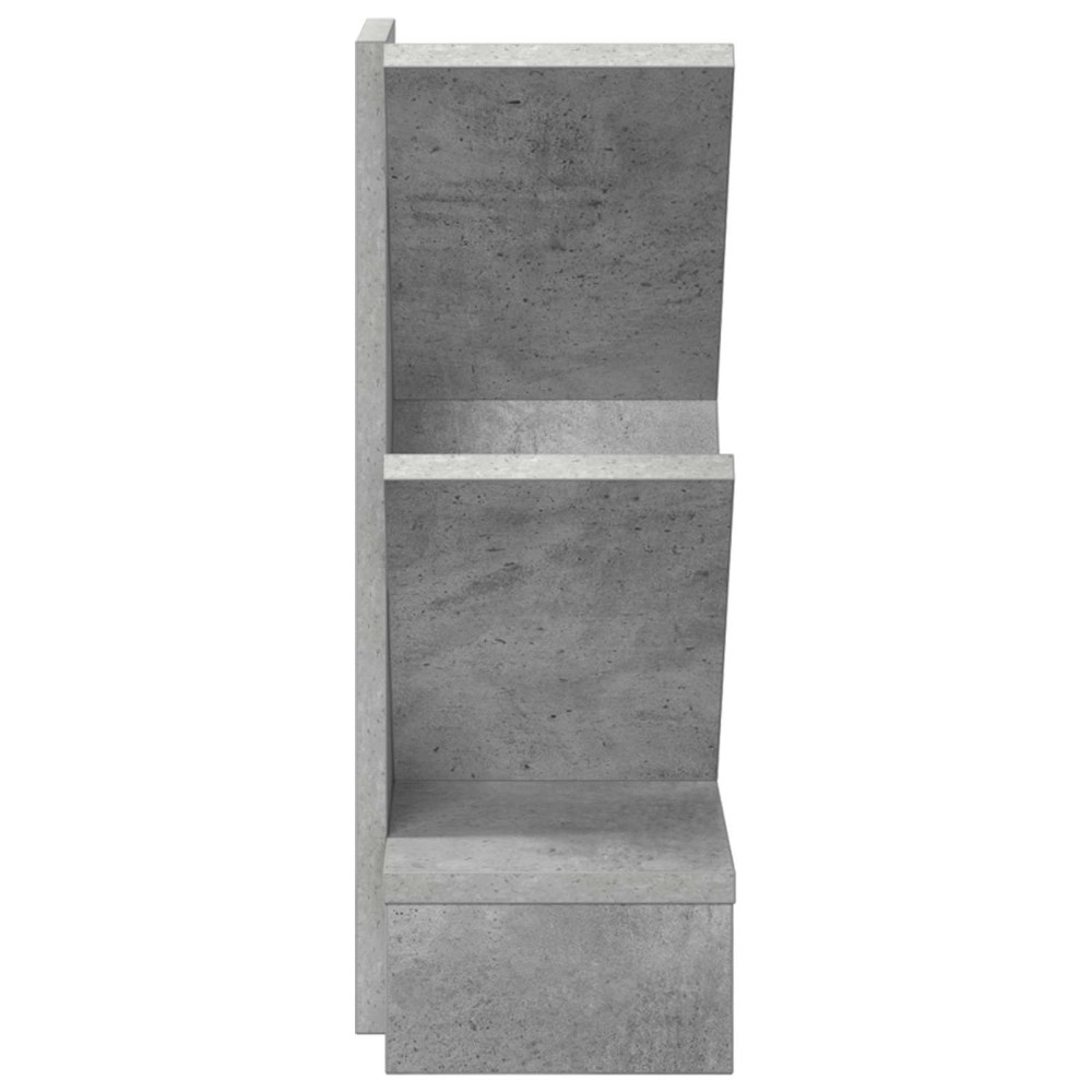 Produktbild för Trä Bokhylla 3-Tier 30 x 18 x 48 cm Konstruerat trä Betonggrå